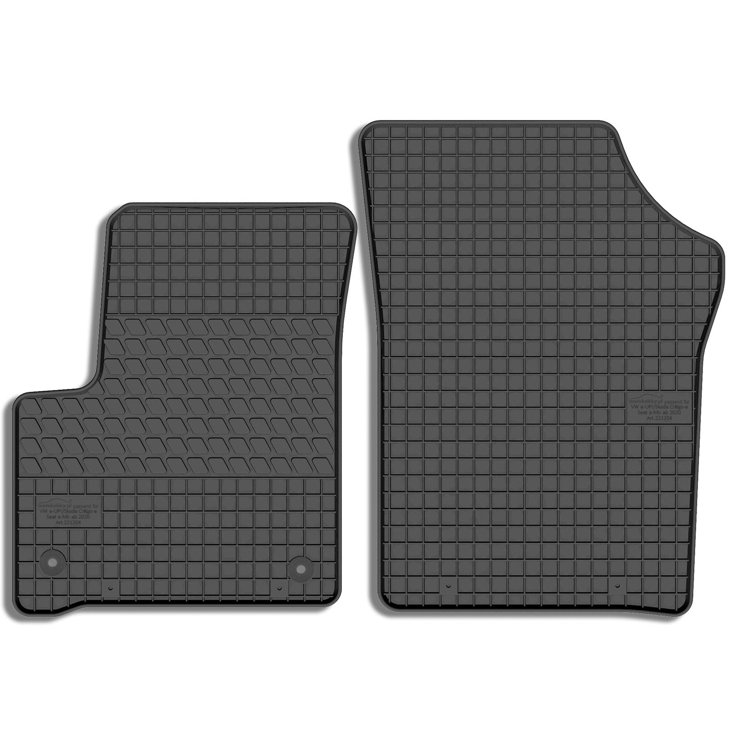 Motohobby Passform Gummi Fußmatten Set für Volkswagen e-up 2019 - 2025