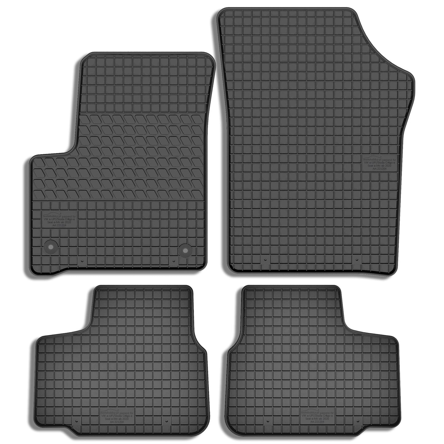 Motohobby Passform Gummi Fußmatten Set für Volkswagen e-up 2019 - 2025