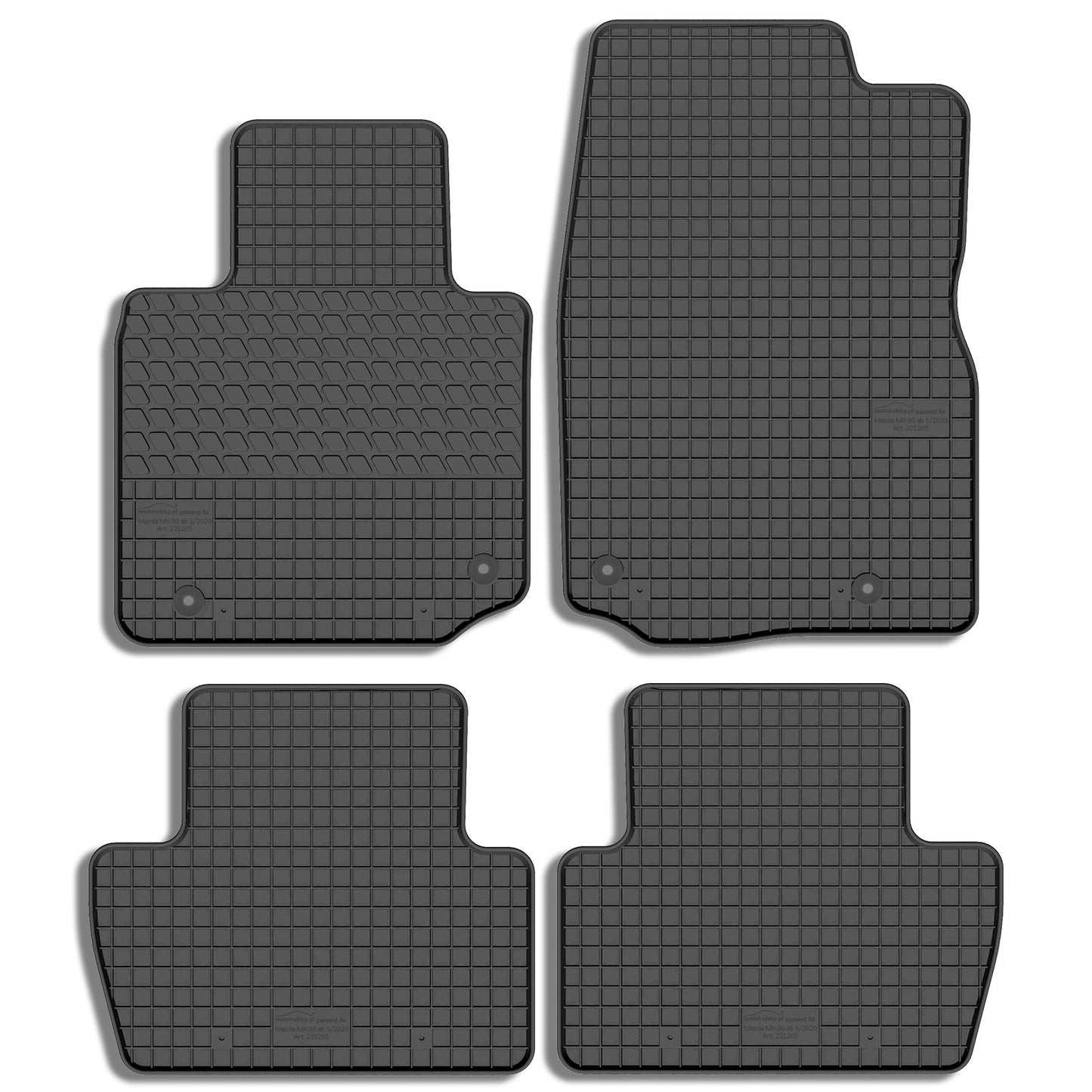 Motohobby Passform Gummi Fußmatten Set für Mazda MX-30 2020 - 2025