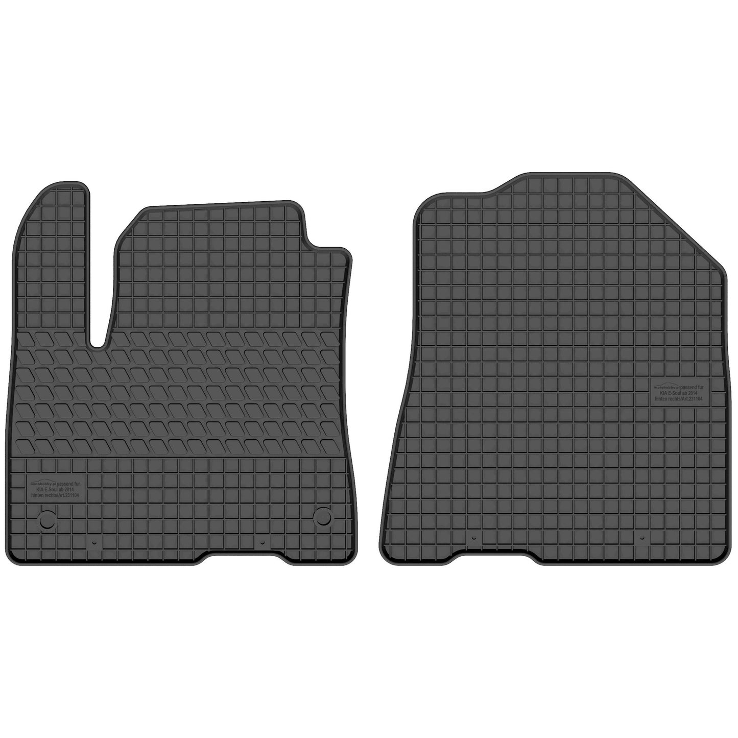 Motohobby Passform Gummi Fußmatten Set für Kia Soul EV 2014 - 2019