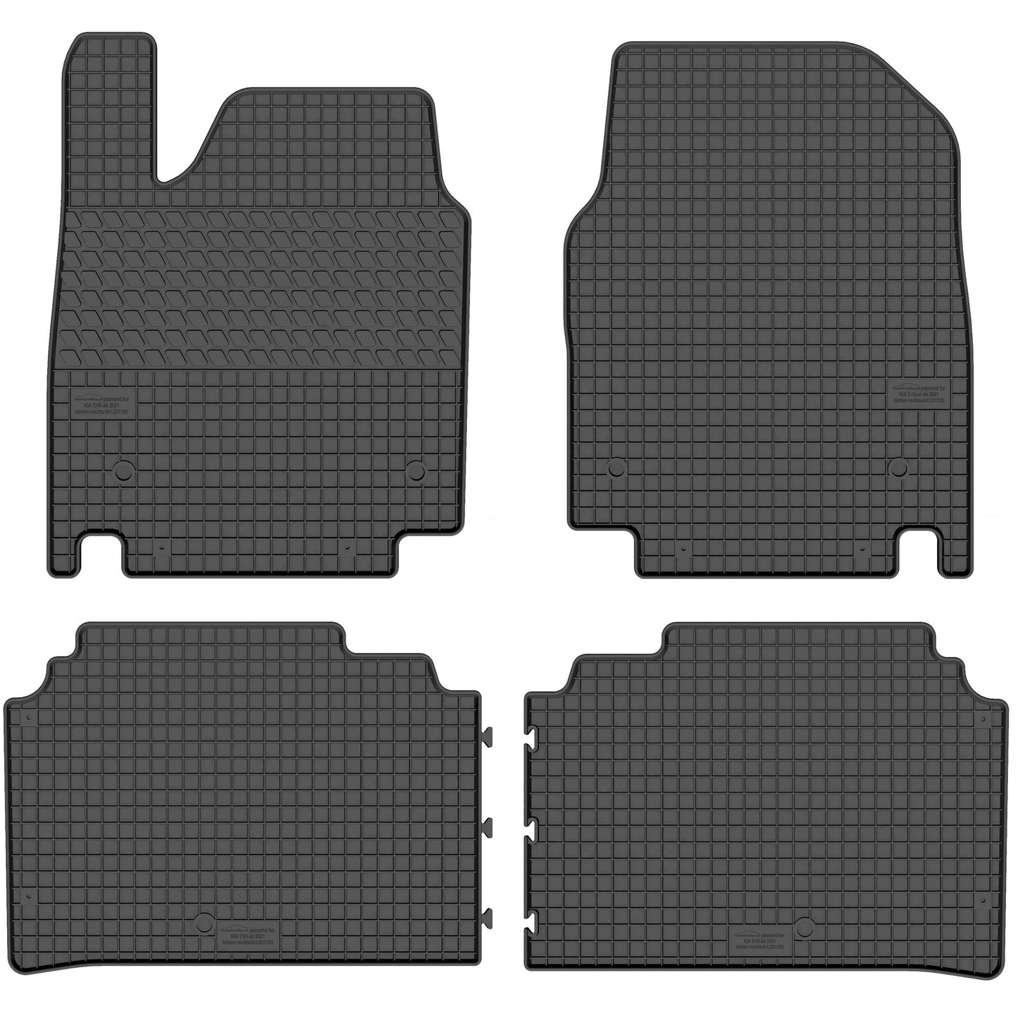 Motohobby Passform Gummi Fußmatten Set für Kia EV6 2021 - 2025