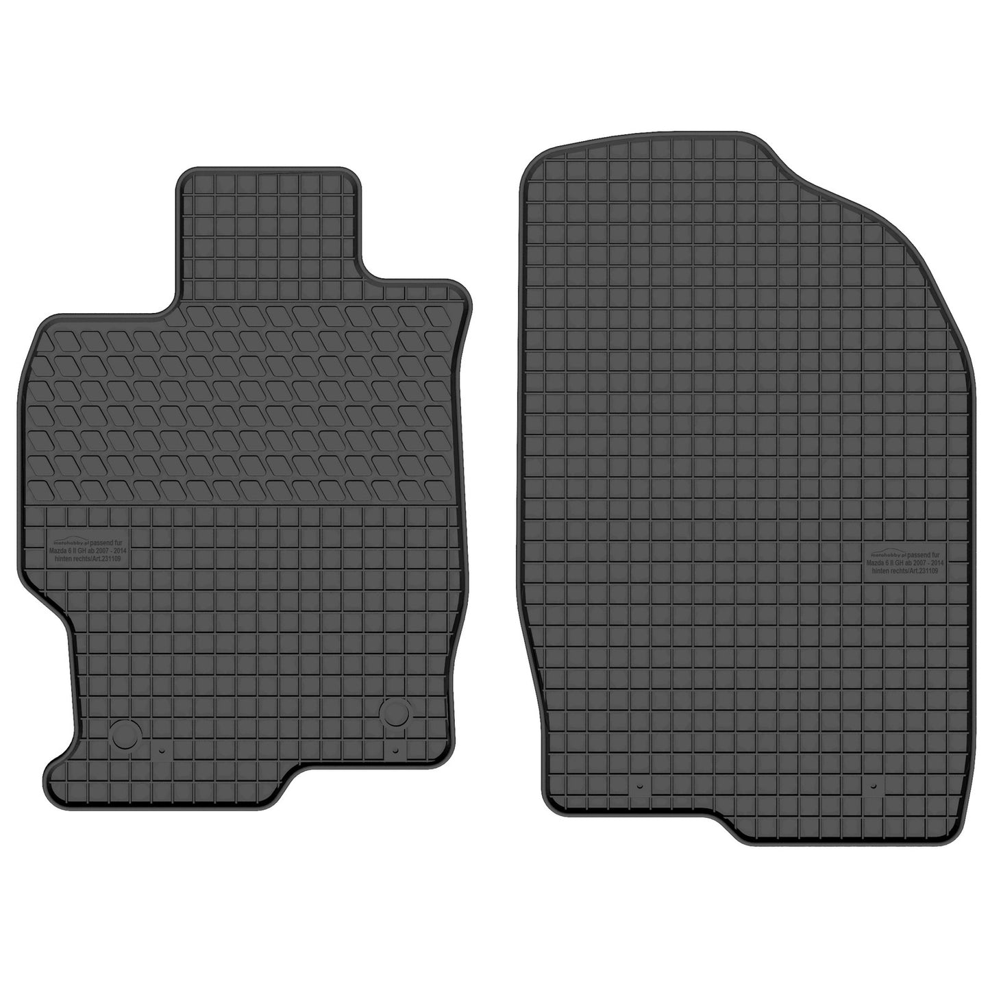 Motohobby Passform Gummi Fußmatten Set für Mazda 6 2008 - 2012
