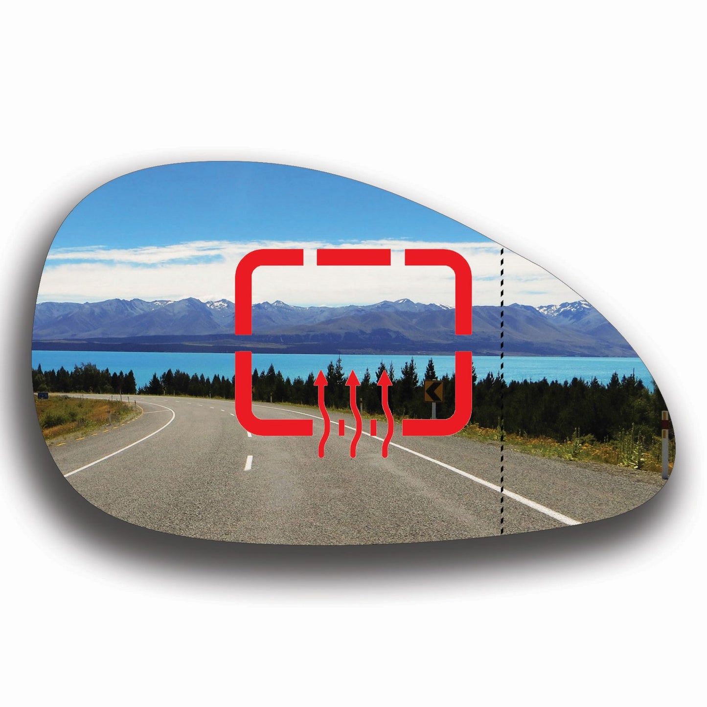 AGCP Spiegelglas Beheizt für Citroen C4 1 2004 - 2010