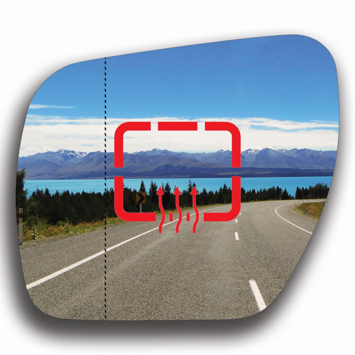 AGCP Spiegelglas Beheizt für Mitsubishi Pajero 2006 - 2021