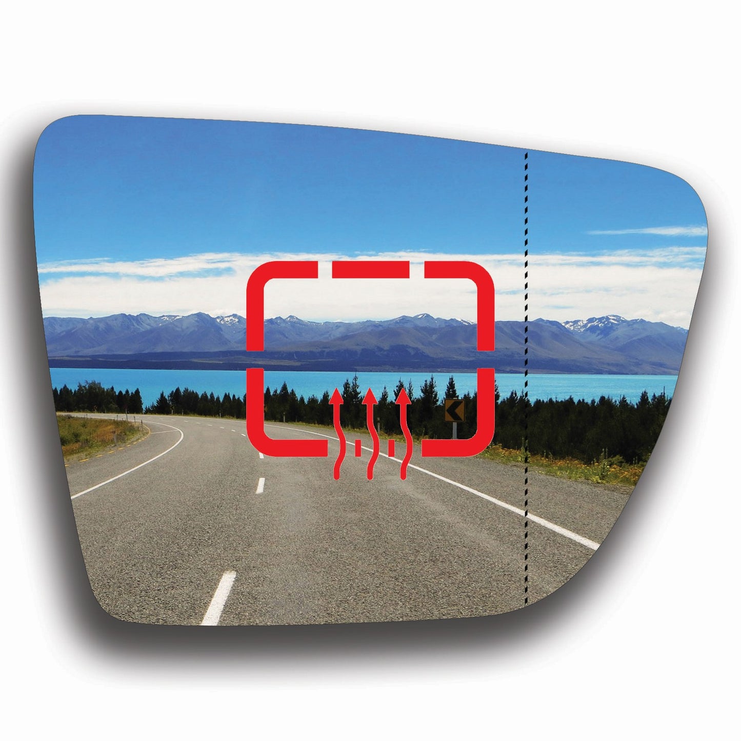 AGCP Spiegelglas Beheizt für Kia Venga 2010 - 2019