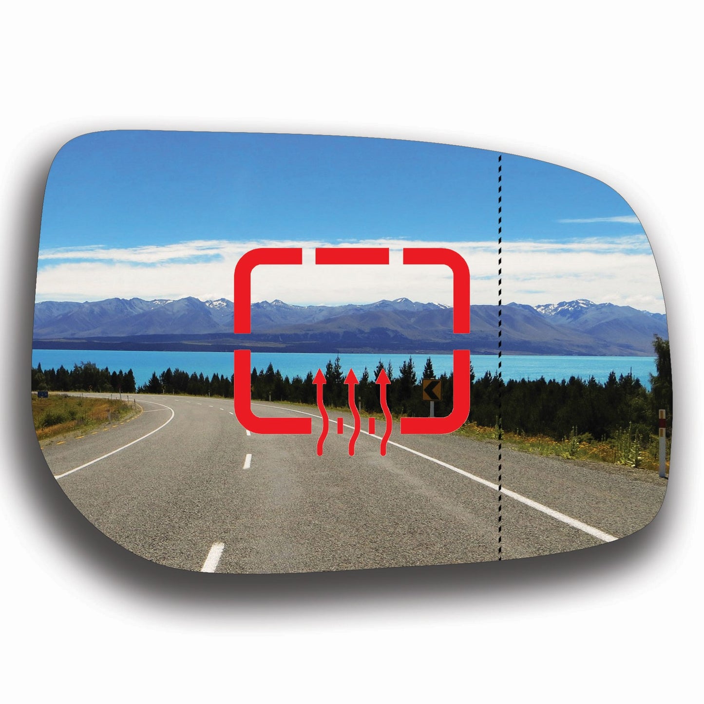 AGCP Spiegelglas Beheizt für Toyota Yaris 2005 - 2013