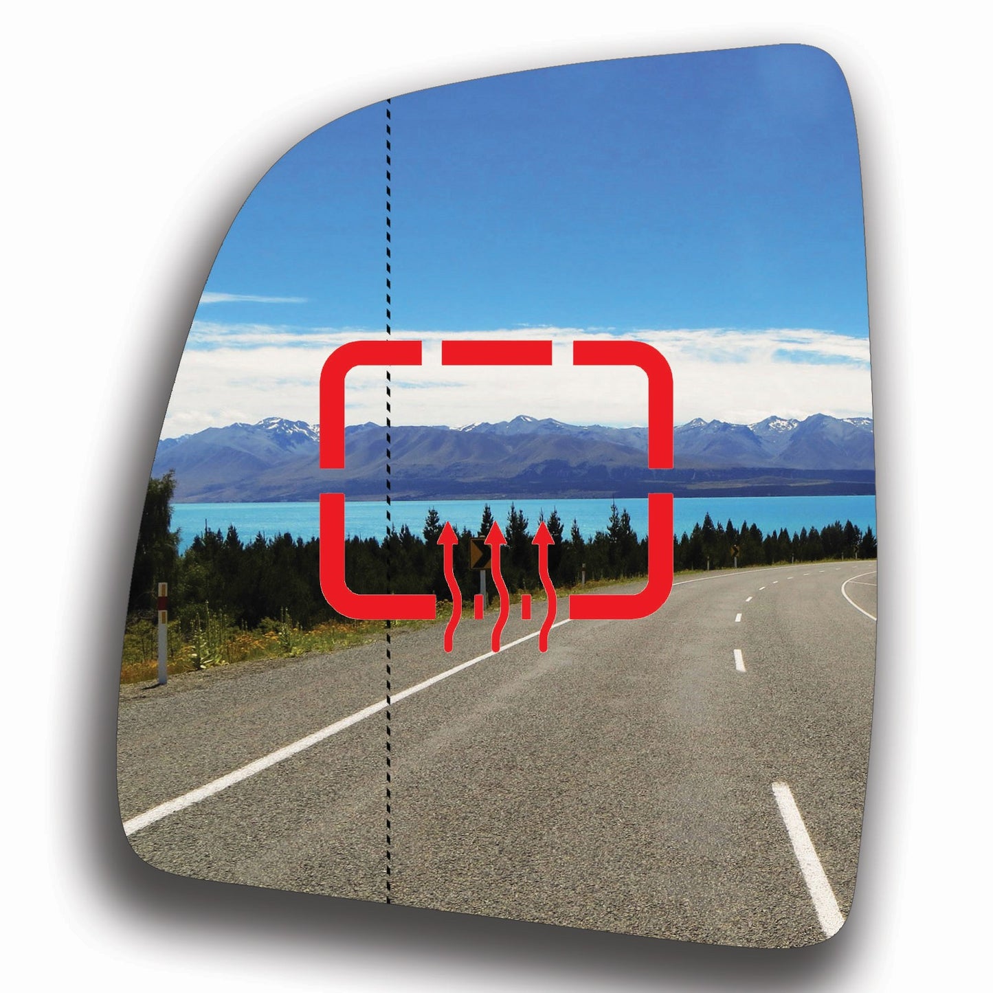 AGCP Spiegelglas Beheizt für Fiat Doblo 2010 - 2022