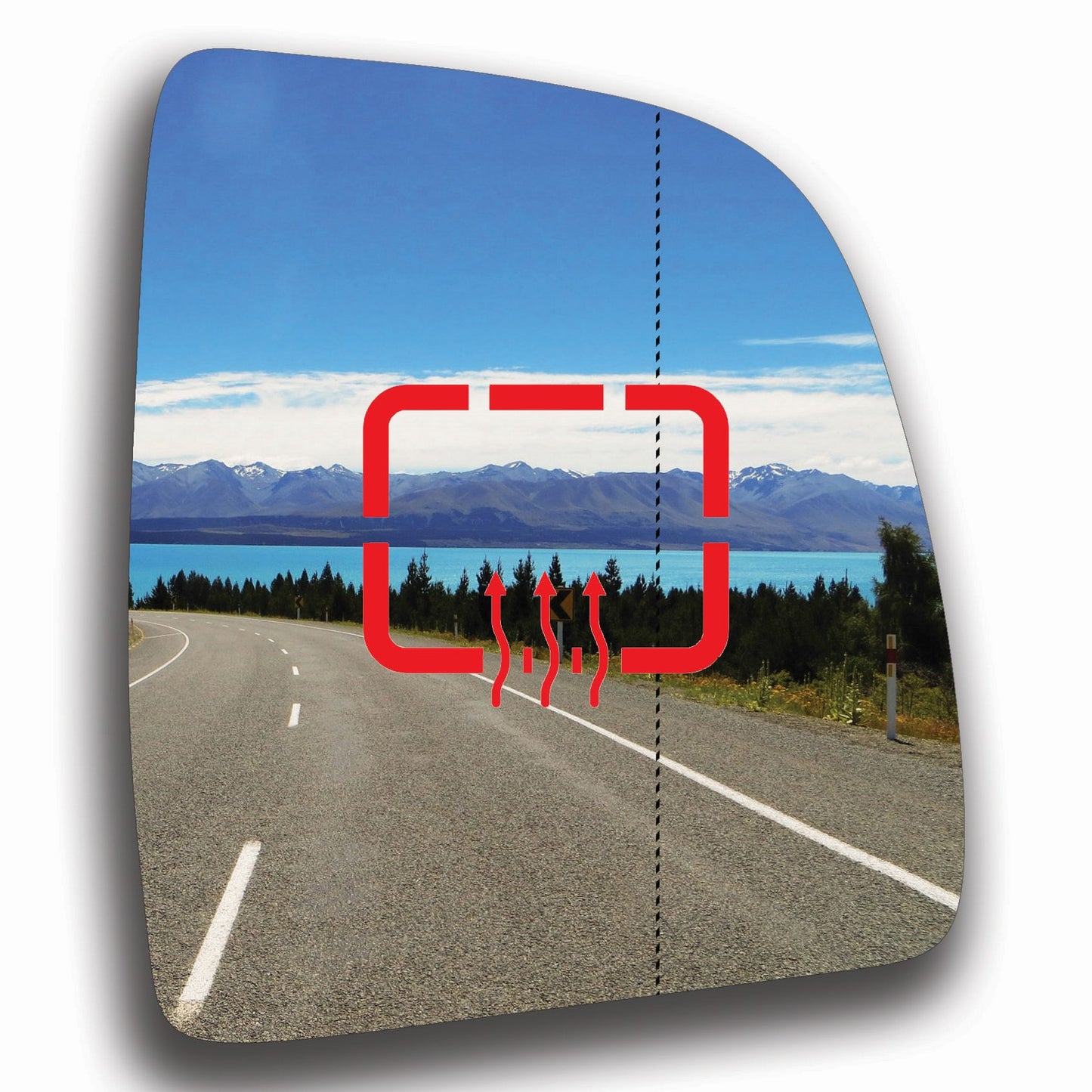 AGCP Spiegelglas Beheizt für Fiat Doblo 2010 - 2022