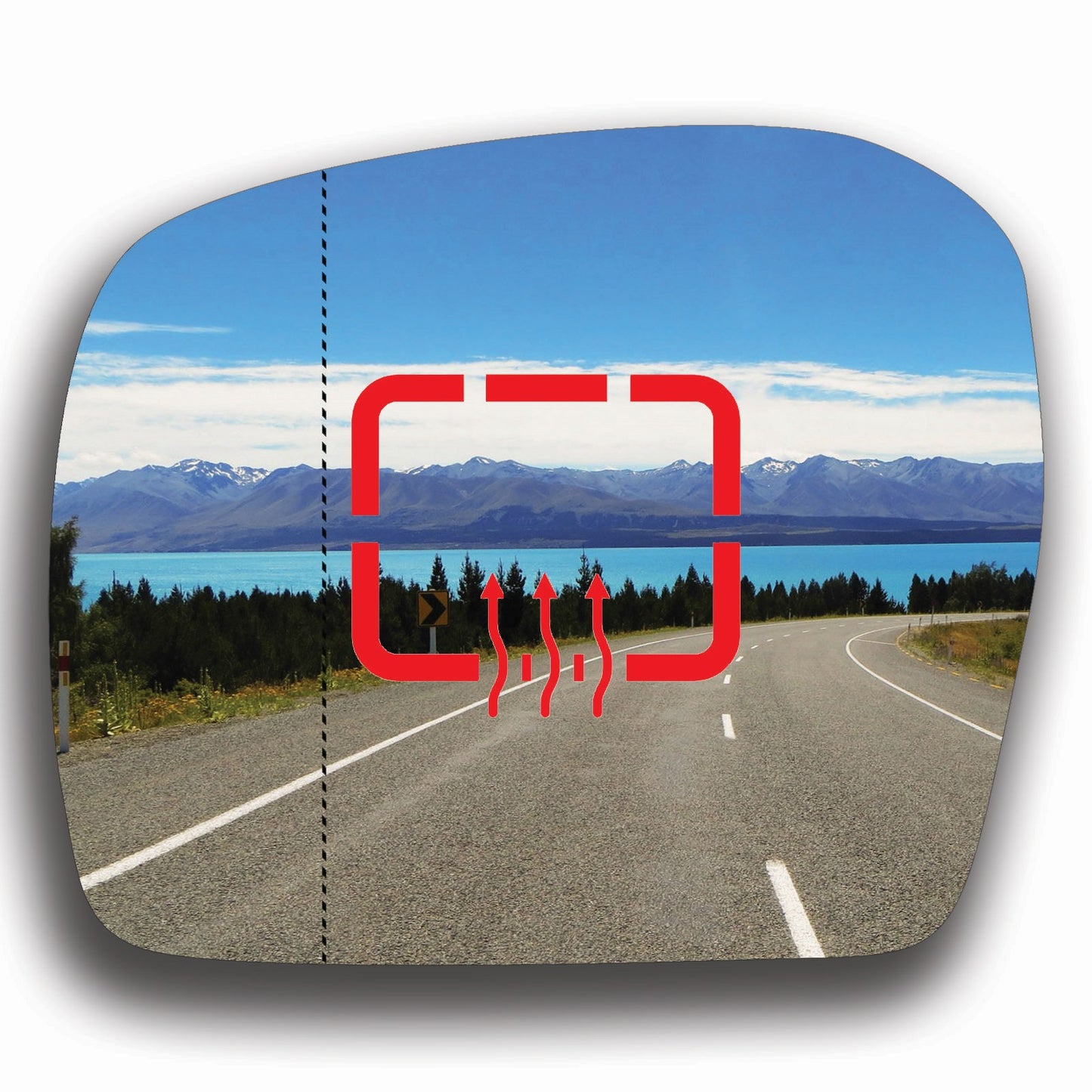 AGCP Spiegelglas Beheizt für Toyota Hilux 1997 - 2005