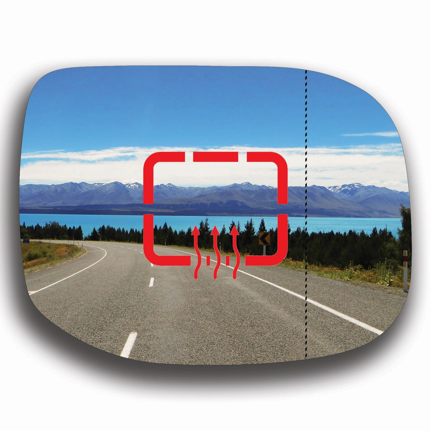 AGCP Spiegelglas Beheizt für Ford Transit Courier 2014 - 2025