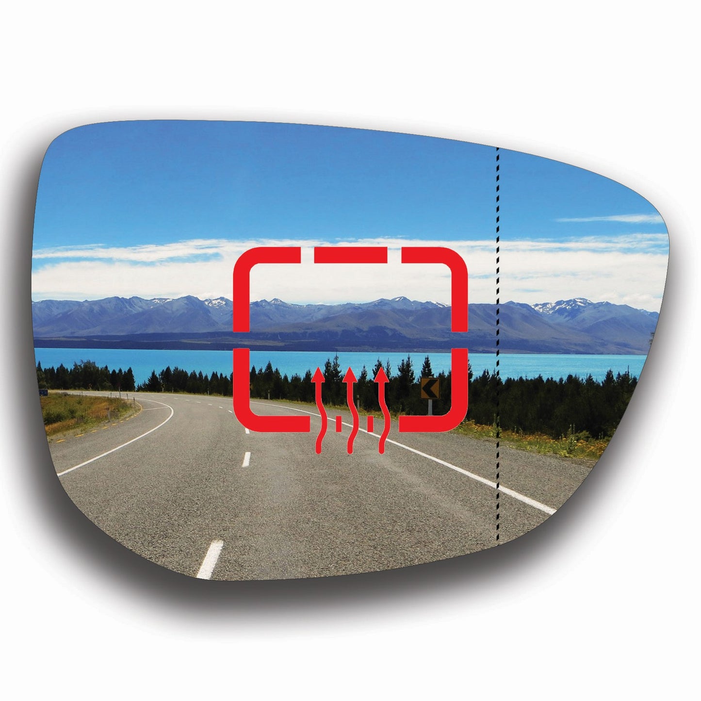 AGCP Spiegelglas Beheizt für Citroen C4 Cactus 2014 - 2017
