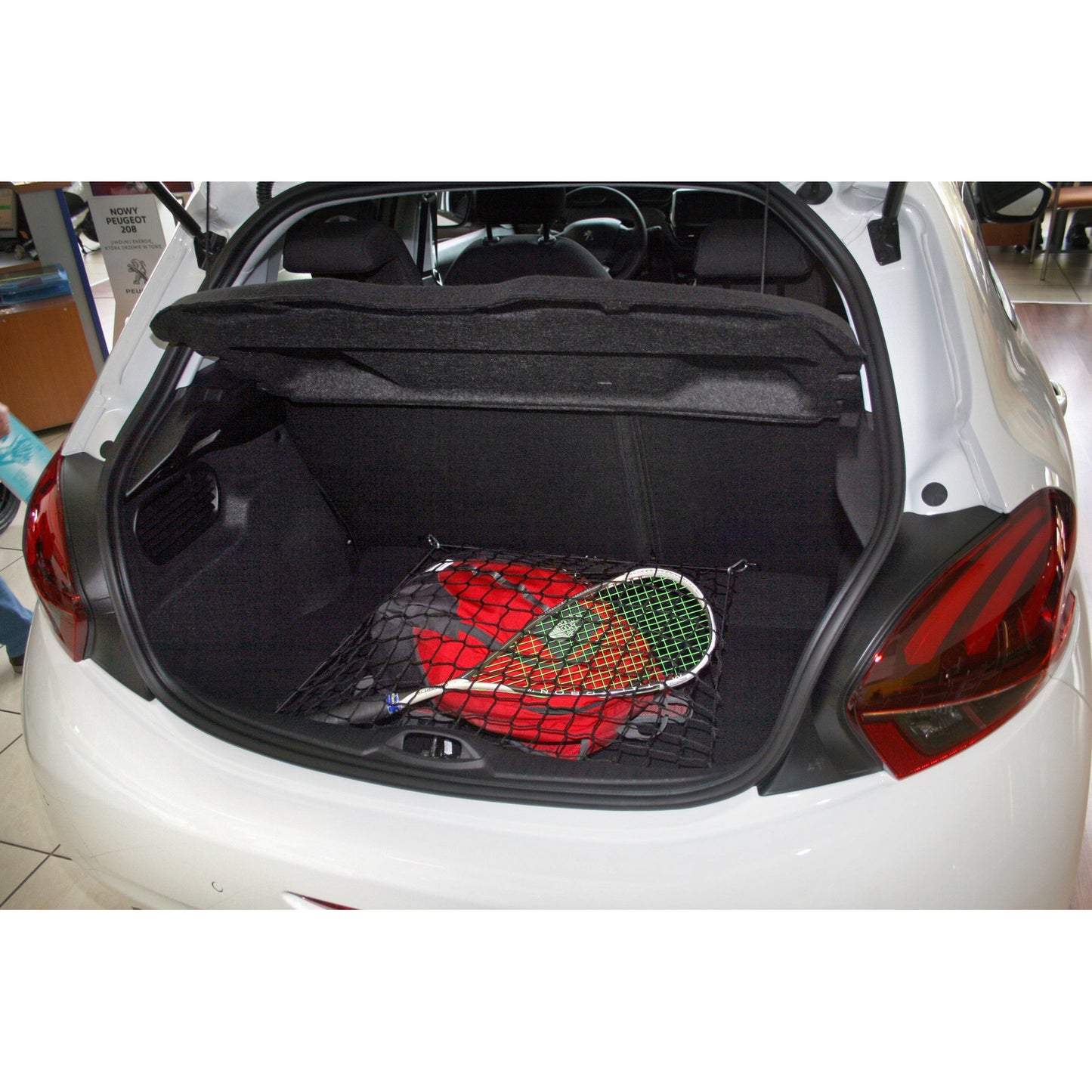 Autosiatki Kofferraumbodennetz Gepäcknetz für Peugeot 208 Fünftürer 2012 - 2019